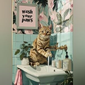 Wash Your Paws DIY 5D Full Round Drill Diamond Painting